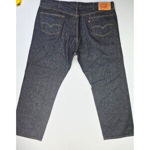 Levis Size 48X32 Mens 501 Blue Button Fly Cotton 5 Pocket Logo Tag Jeans